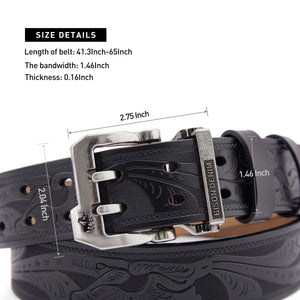 2024 BISON DENIM Men Belts Cow Split Genuine Leather Pin Buckle Business Waist Straps Retro Pin Buckle Fancy Male Belt For Jeans