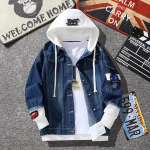 2022 New Spring Autumn Hooded Denim Jacket Women Hip Hop Jeans Coat Female Jean Jacket Casual Bomber Streetwea Jacket Outerwear