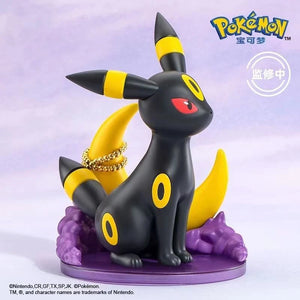 Genuine Pokemon Sylveon Umbreon Espeon Eevee Anime Figure Kawaii Pokémon Doll PVC Model Toy Collectibles Kit Tabletop Decoration