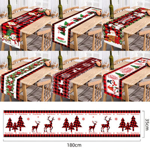 Christmas Table Runner Merry Christmas Decoration for Home Tablecloth Cover Xmas Ornament Navidad Noel Gifts New Year Party 2023