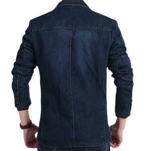 Spring Casual Cotton Denim Suit  Men Jacket