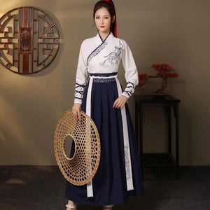 Streetwear Casual  Chinese Traditional Dress Chinese Hanfu Dress Women Clothing Vintage Ethnic Style Fashion Clothes Elegant