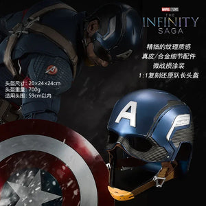 1:1 Marvel Avengers Captain America Wearable Helmet Mask Bluetooth Speakers Toys Collectibles Collection Birthday Gifts Holiday