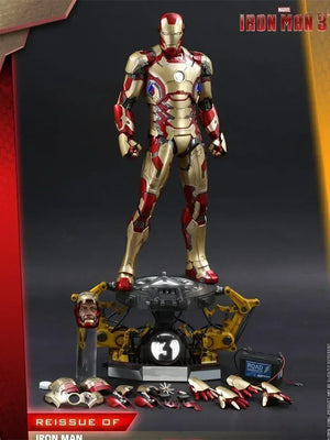 1/4 Iron Man Mk42 Deluxe Edition Qs008 Marvel Anime Action Figures Original Team Suit Avengers Endgame Model Toy Gifts