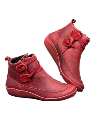 Women Boots Ankle Boots Roman Pointed Casual Booties Spring Autumn Women Leather Boots Ladies Casual Shoes Botas Femenina