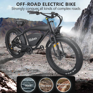 EU warehouse Hido B3 mountain electric bicycle 1200W motor 60km/h 60-80km, fat tires, fast delivery.