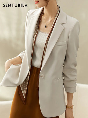 Spring Blazer Women Elegant Fashion Office