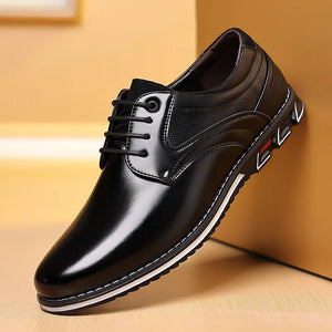 Retro Men Business Shoes Brand Leather Shoes Fashion Casual Shoes for Men Office Brown Breathable Loafers Comfortable Men'shoes