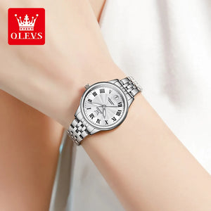 OLEVS 5600 Quartz Watches Stainless Steel Watchstrap Luxury Elegant Ladies Bracelet Watch for Women Relogio Feminino Waterproof