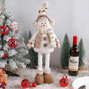 Christmas Snowman Telescopic Doll New Knitted Elk Doll Window Scene Christmas Decoration Merry Christma Gift Happy New Year