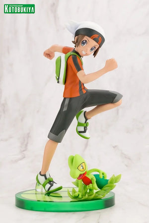 In Stock Kotobukiya Pokémon Brendan Treecko Original Anime Figure Model Doll Action Figures Collection Cute Toys for boys Gifts