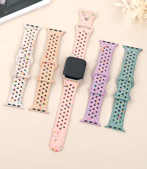 Sport Silicone Strap for Apple watch band 40mm 41mm 45mm 44mm 38mm 49mm Breathable bracelet iwatch Series 9 8 7 6 5 3 SE Ultra 2