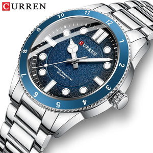 CURREN Top Brand Luxury Man Wristwatch Waterproof Luminous  Men Watches Stainless Steel Quartz Men's Watch Male reloj