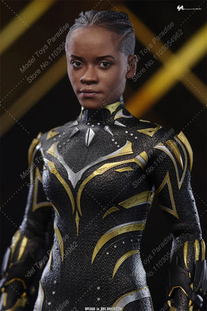 HOTTOYS HT MMS675 1/6 Woman Soldier Black Panther Shuri Marvel Super Hero Full Set 12inch Action Figure Collectible Toys Gifts