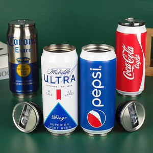 304 stainless steel can thermos cup fashion straw cup high value car water cup beer cola cold can