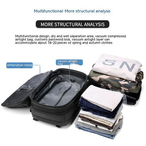 Vacuum Compression Large-capacity Backpack Travel Backpack Men's Business Multifunction Computer Bag Fashion Fitness Bags 2024