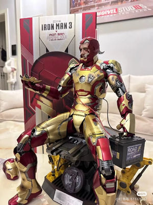 In Stock Hottoys 1/4TH QS008 IRON MAN MK42 Deluxe Version Marvel Original Anime Action Figures Collectible Model Toys