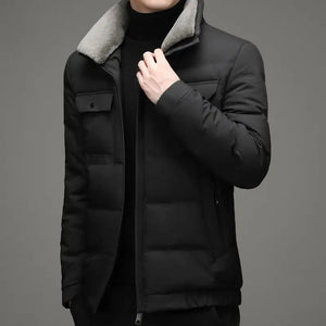 High End Luxury Brand Designer Casual Fashion Duck Down Coats Winter Men with Fur Jacket Windbreaker Puffer Clothes Men  C43