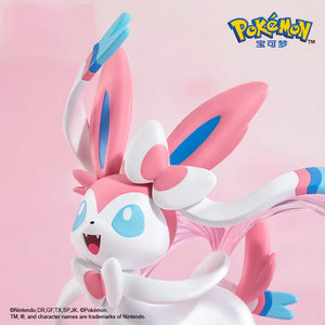 Genuine Pokemon Sylveon Umbreon Espeon Eevee Anime Figure Kawaii Pokémon Doll PVC Model Toy Collectibles Kit Tabletop Decoration