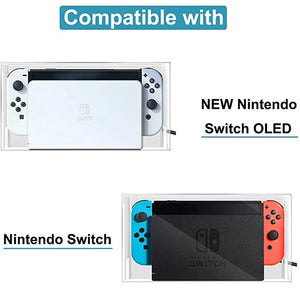 New Dust Cover Luminous Base Box Rgb Luminous Base Host Cover for Nintendo Switch Oled Protection Sleeve Acrylic Display Box