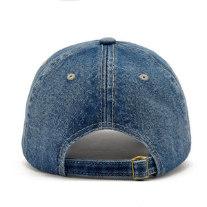 Simple Denim Baseball Cap Men Women Embroidery Letter Jeans Snapback Hat Casquette Summer Sports Hip Hop Cap Gorras Unisex Hats