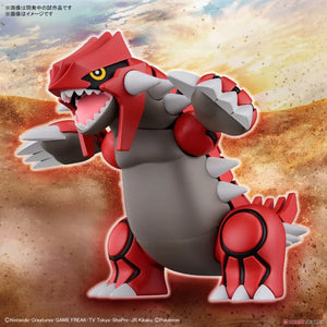 BANDAI Original Pokemon Assemble Pokémon Plamo 54 Pocket Monsters Groudon Anime Figure Action Figures PVC Collection Model Toys