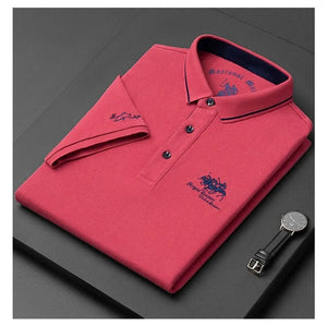 2023 New Embroidered Polo Shirt Men's High-end Luxury Top Summer Casual Lapel Short Sleeve T-shirt Korean Fashion Men's