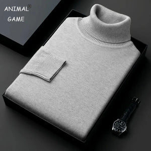 Sweatwear Mens Anti-pilling High-Quality Knitted Turtleneck Sweater