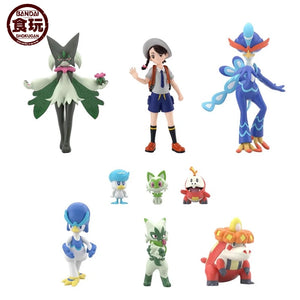 In Stock Bandai Shokugan Pokémon Scale World Paldea Region Aoi Meowscarada Violet Anime Action Figure Toy Gift Model Collection