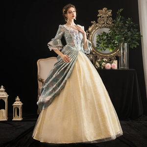 Costume Clothing Gown for Medieval Elegant Dress Performance Party and Dance