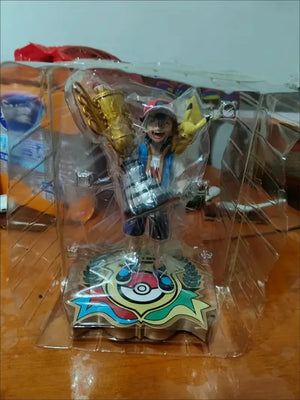 2024 New 28cm Pokemon Pikachu Champion Ash Ketchum Model Cartoon Characters Around Pvc Collection Model Desktop Ornaments Gifts
