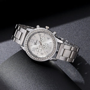 2023 New Fashion Women Diamond Watch Luxury Brand Reloj Mujer Wristwatch Female Casual Stainless Steel Quartz Watches Clock