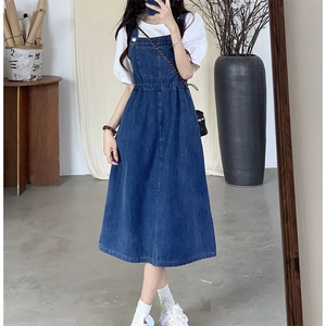 Cowgirl Suspender Dress For Women Spring/Summer 2023New Waist Slim Sleeveless Jeans Dresses Fashion Casual Party Vestidos Female