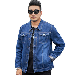 Oversized 5XL 6XL 8XL Men Denim Jacket New Spring Autumn Casual Classic Jean Jackets Fashion Hip Hop Streetwear Loose Fat Coat