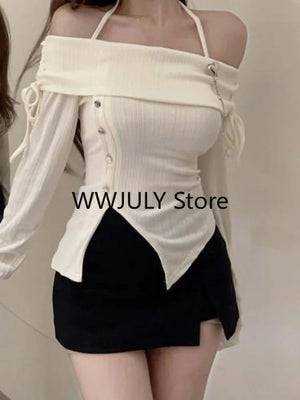 Slim Basic Women Clothing Office Lady Casual Long Sleeve Blouse Outfits Korean Fashion Elegant Y2k Tops Female Chic 2024 Summer