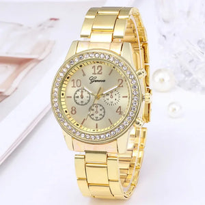 Diamond Inlaid Fashionable Women's Watches Fashion Steel Band for Women Watch Metal Strap Quartz Wristwatches Relojes Para Damas