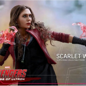 Anime Marvel Action Figure In Stock Original Hot Toys Mms301 Scarlet Witch Avengers 2 Movie Model S.h.figuarts Gift Toys