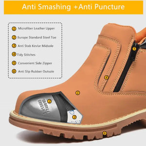 work shoes for men waterproof safety shoes man anti spark leather boots man anti puncture anti slip welder shoe black work shoes