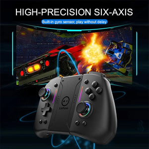 LinYuvo Wireless Controller With Dual Vibration 6axis Wake For NS Switch Joypad Game Handle Grip L/R Joystick Bluetooth Gamepad