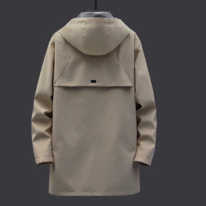 2023 Spring and Autumn New Classic Fashion In The Long Waterproof Coat Men Casual Loose Comfortable High Quality Trench Coat