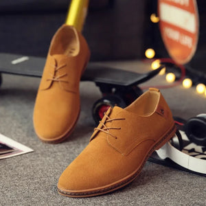 2024 Autumn Suede Men's Shoes Classic Mens Sneakers Comfortable Dress Shoes Man Flat Shoes Fashion Shallow Mouth Tenis Masculino