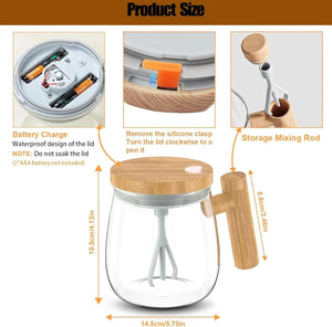 Automatic Self Stirring Mug, Coffee Milk Mixing Cup, Magnetic Stirring, Stainless Steel Electric Blender, 400ml