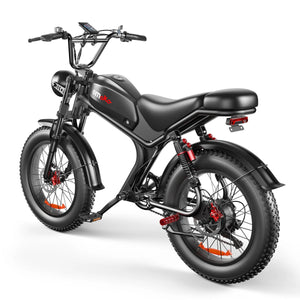 2024 EU 2 Seats Full Suspension 1000W Chopper Ebike 20*4inch Motorcycle Fat Tire EU Warehouse Electric Bikes Hydraulic brakes