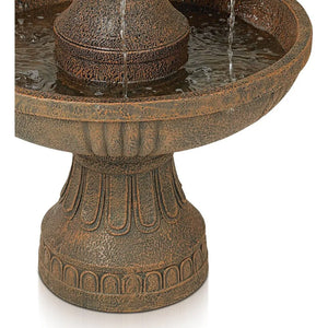 Outdoor Fountain & Waterfall 43 Inch High 3 Levels Linked Garden Terrace Backyard Deck Home Lawn Porch