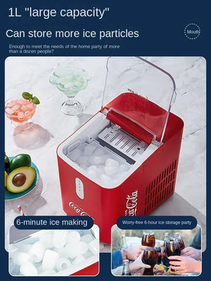 220V Coca Cola Home Ice Maker Small Commercial Ultra Mini Automatic Mini Fast Ice Block Refrigeration Machine