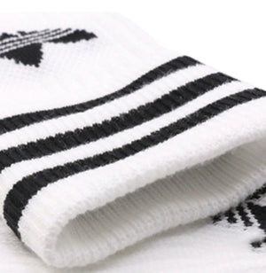 Original Adidas Sports Basketball Long Mid-tube Socks Men and Women with The Same White Couple Breathable Unisex Socks