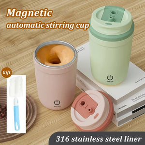 Automatic Self Stirring Mug, Coffee Milk Mixing Cup, Magnetic Stirring, Stainless Steel Electric Blender, 400ml