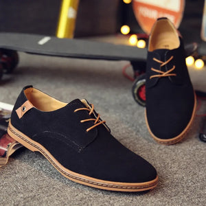 Men Shoes British Suede Leather Oxford Casual Shoes New Classic Sneakers Comfortable Footwear Dress Shoes Large Size Flats 2023