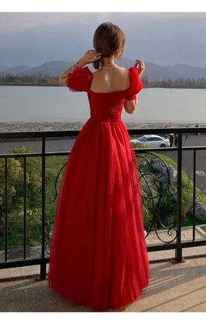 Prom Dresses for Women Vestidos Princess Style A-line Retro Long Skirt Elegant Ladies Banquet Gown Clothing Women's Party Dress