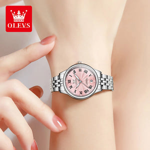 OLEVS 5600 Quartz Watches Stainless Steel Watchstrap Luxury Elegant Ladies Bracelet Watch for Women Relogio Feminino Waterproof